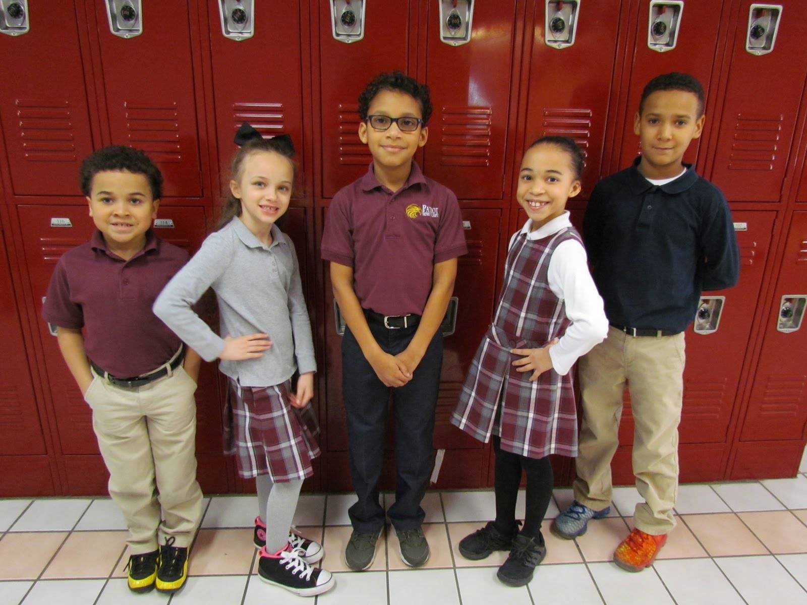 Elementary students in dress code