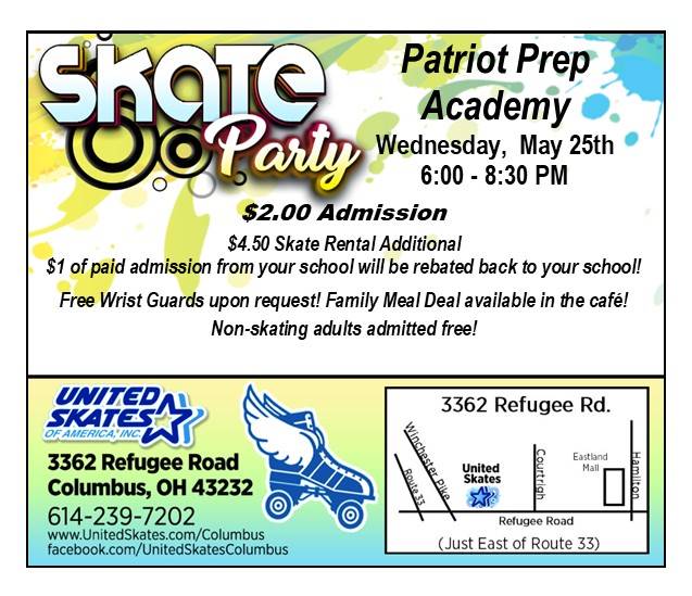 skate party invitation 